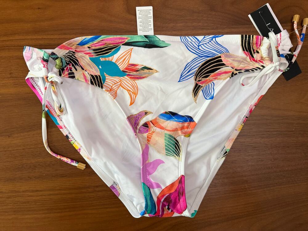 La Blanca Women’s Size 14 Multicolor Floral Side Tie Bikini Bottom NWT